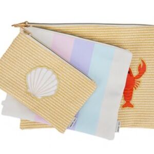 Luxe & Willow Striped and Patterned Travel Pouch Set